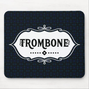 Trombone-Weiße Emblem Mousepad
