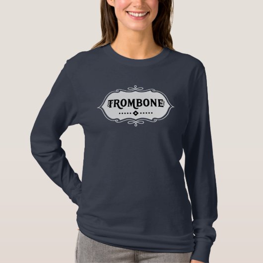 Trombone-Weiße Emblem T-Shirt (Vorderseite)