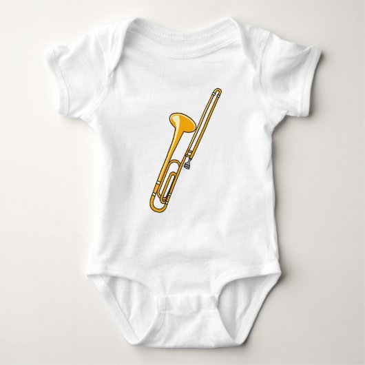 Trombone-Zeichnend Baby Strampler (Vorderseite)