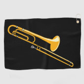 Trombone-Zeichnend Golfhandtuch (Horizontal)