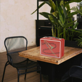 Trombone-Zeichnend wirbelfestes Musikteam | Initia Metall Brotdose