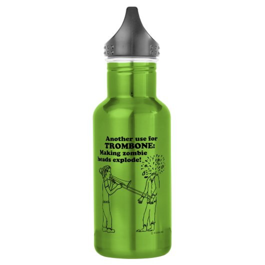 Trombone-Zombie-Explosion Edelstahlflasche (Links)