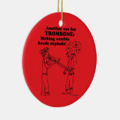 Trombone-Zombie-Explosion Keramik Ornament (Rechts)