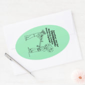 Trombone Zombie Explosion Oval Sticker (Umschlag)
