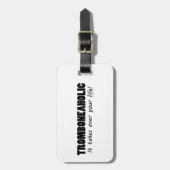 Tromboneaholisches Leben Gepäckanhänger (Vorderseite vertikal)