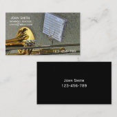 Trombonemessinglehrer oder -tutor visitenkarte (Vorne/Hinten)