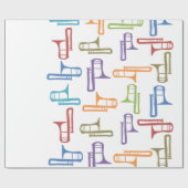 Trombones Geschenkpapier (Flach)