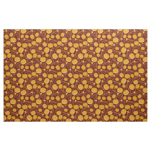 Trombones Halloween Pumpkin Pattern Stoff (Fat Quarter (45,7 x 55,9 cm))