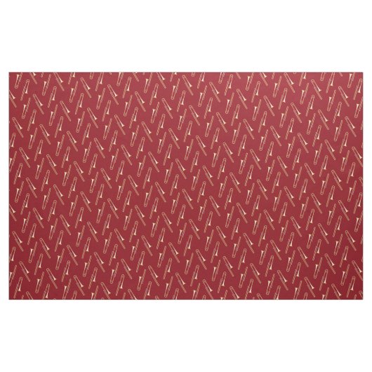 Trombones Musikerzimmer Dekor Rot Stoff (Yard (91,4 cm))