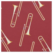 Trombones Musikerzimmer Dekor Rot Stoff (Nahaufnahme)