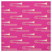 Trombones Musikerzimmer Dekoration Rosa Stoff (Muster)