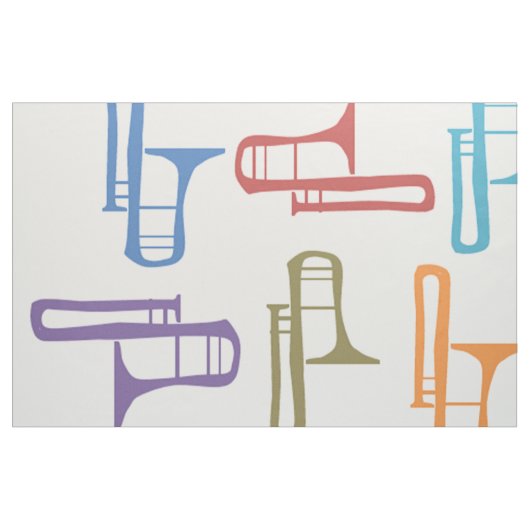 Trombones Stoff (Fat Quarter (45,7 x 55,9 cm))