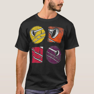 Trombonist Geschenk Retro Music Trombone T-Shirt