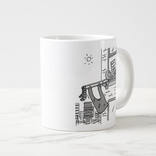 Trombonist hangt seine Auswasch Jumbo-Tasse (Vorderseite Rechts)