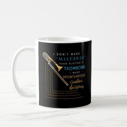 Trombonist Jazz Musician Marching Band Trombone Kaffeetasse (Links)
