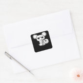 Trombonist Trombone Player Koala mit Trombone Quadratischer Aufkleber (Umschlag)