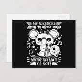 Trombonist Trombone Player Koala With Trombone Postkarte (Vorne/Hinten)