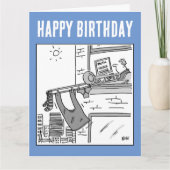 Trombonist verstaucht sein Abwasch. Geburtstag Karte (Vorderseite)