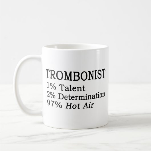 Trombonistt Heißluft Kaffeetasse (Links)