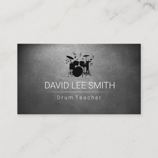 Trommel auf Tafel Visitenkarte (Vorderseite)