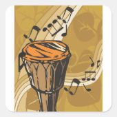 Trommel-Aufkleber Quadratischer Aufkleber (Vorderseite)