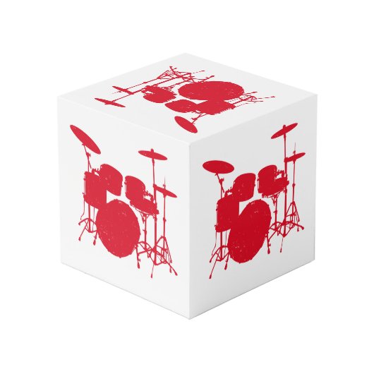 Trommel-Ausrüstungs-Silhouette Würfel (Rückseite Schrägansicht)