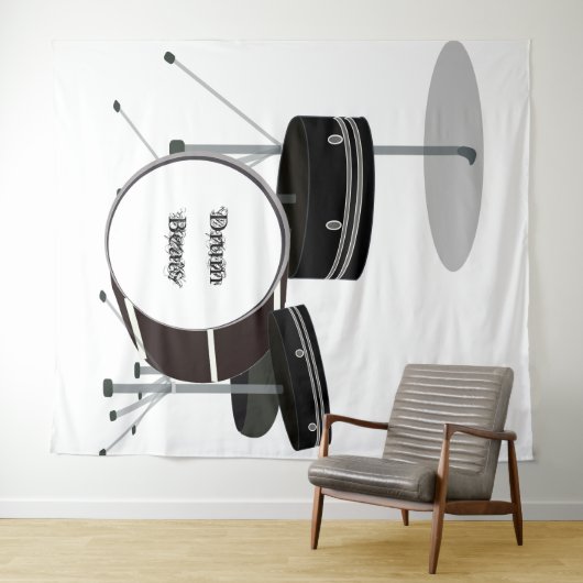 Trommel Beats Tapestry Wandteppich (Beispiel (Horizontal))