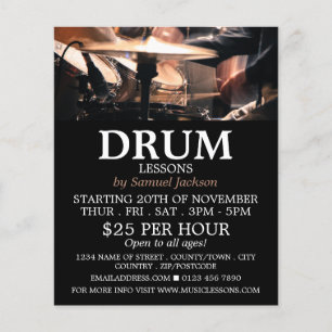 Trommel-Kit, Trommel-Lektionen Werbung Flyer