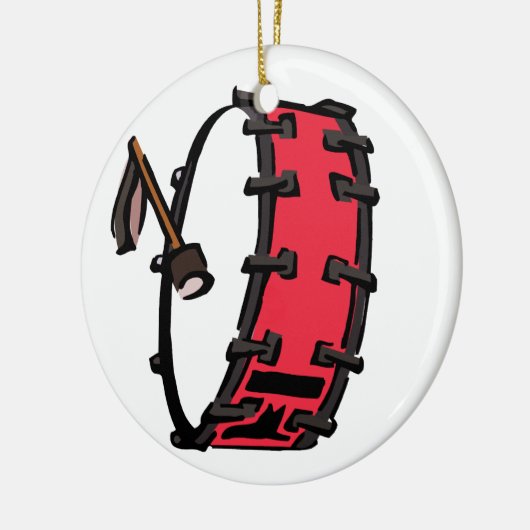 Trommel-marschierendes Rot mit Keramikornament (Links)