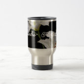 Trommel mit Griff, Leder und Strohhalm, rostfrei Reisebecher (Mittel)