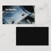 Trommel-Musik-Silber Visitenkarte (Vorne/Hinten)