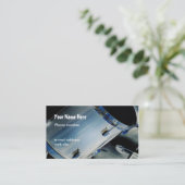 Trommel-Musik-Silber Visitenkarte (Stehend Vorderseite)