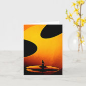 Trommel oder Drummer-Grußkarte oder -merkkarte Karte (Gelbe Blume)