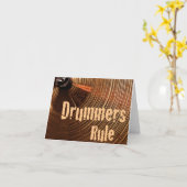 Trommel-oder Schlagzeuger-Gruß-Karte oder Karte (Gelbe Blume)