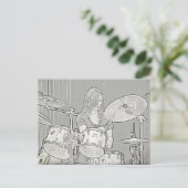 Trommel-oder Schlagzeuger-Postkarte Postkarte (Stehend Vorderseite)