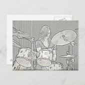 Trommel-oder Schlagzeuger-Postkarte Postkarte (Vorne/Hinten)