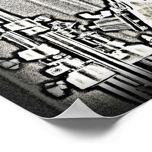 Trommel oder Trommler-Girl-Poster Poster (Ecke)