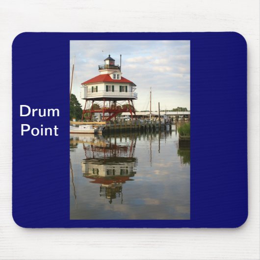 (Trommel-Punkt-Leuchtturm Mousepad (Vorne)