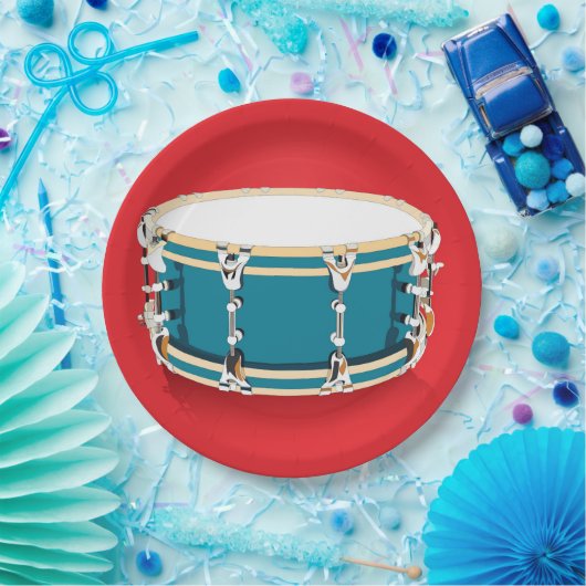 Trommel - roter PapierTeller (Party)