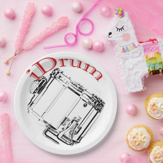 Trommel-Schlagzeuger-marschierendes Pappteller (Party)