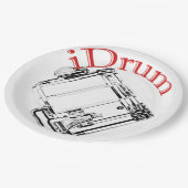 Trommel-Schlagzeuger-marschierendes Pappteller (Schrägansicht)