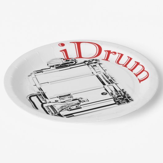 Trommel-Schlagzeuger-marschierendes Pappteller (Schrägansicht)