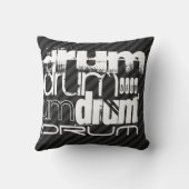 Trommel; schwarz und dunkelgraue Streifen Kissen (Rückseite)