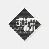 Trommel; schwarz und dunkelgraue Streifen Serviette (Ecke)