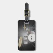 Trommel-Set-Gepäck-Umbau mit ledernem Bügel Gepäckanhänger (Vorderseite vertikal)