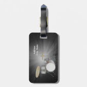 Trommel-Set-Gepäck-Umbau mit ledernem Bügel Gepäckanhänger (Rückseite vertikal)