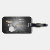 Trommel-Set-Gepäck-Umbau mit ledernem Bügel Gepäckanhänger (Rückseite horizontal)