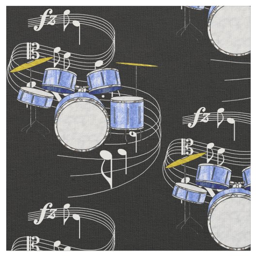 Trommel-Set-Gewebe - Dunkelheit Stoff (Nahaufnahme)
