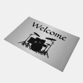 Trommel-Set-Musik-Entwurf Fußmatte (Schrägansicht)