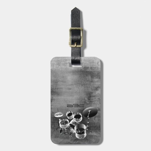 Trommel-Set/personalisiertes Geschenk für Gepäckanhänger (Vorderseite vertikal)